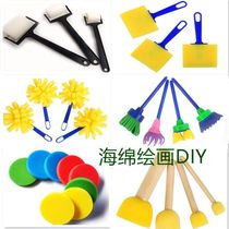 Art kindergarten art area material tools teaching rubber palm printing template painting hand sponge brush roller