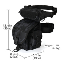 Waist and leg bag for mens cycling outdoor sports and fitness multifunctional leg bag waist bag motorcycle riding military fan waterproof functional bag