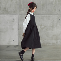 Inglén girls suit Spring style 2022 Yangqi new braces skirt and autumn two sets of large children over knee long skirts