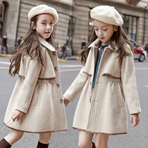 Girl cashmere big coat of wow baby girl dress winter clothing little girl winter dress this year new children Inn coat