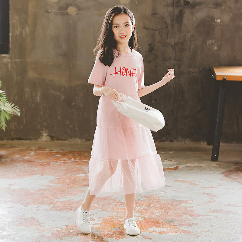 Girl Foreign Dress Summer Ladies Great Fairytale Dresses Summer Over Knee 12 Year Old Girl Summer Dress Superfairy Children's Tennis Red Dress Exploits