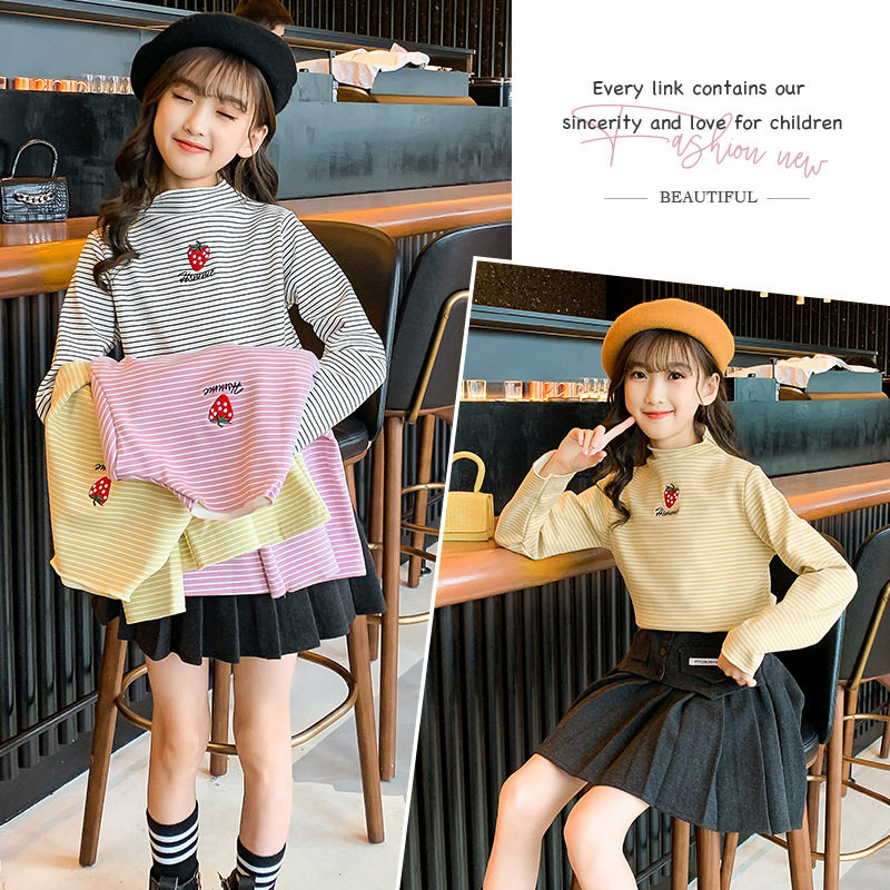 Girl gush with undershirt integrated suede high collar autumn and winter Han Fan tide clothes net red girl clothes 2022 new wave trendy