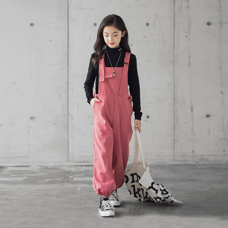 Girl Cuddling Bag Pants Tennis Red Girl Dress 2022 New Tide Trendy CUHK Child Foreign Pie Pants 10 Year Old Girl Autumn Clothing