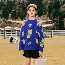 Girl sweaters 2022 new autumn and winter half height collar large children womens clothing foreign air trendy thickened knit undershirt