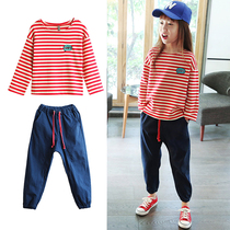 Girls Childrens clothing spring 2021 new casual net red Girls suit spring action suit foreign style fashion