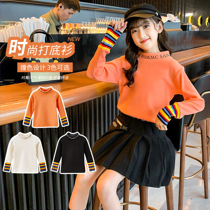 Girl gush with undershirt integrated suede high collar autumn and winter Han Fan tide clothes net red girl clothes 2022 new wave trendy