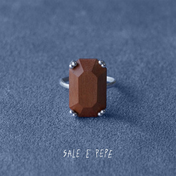 Saleepepe sterling silver square stone ring