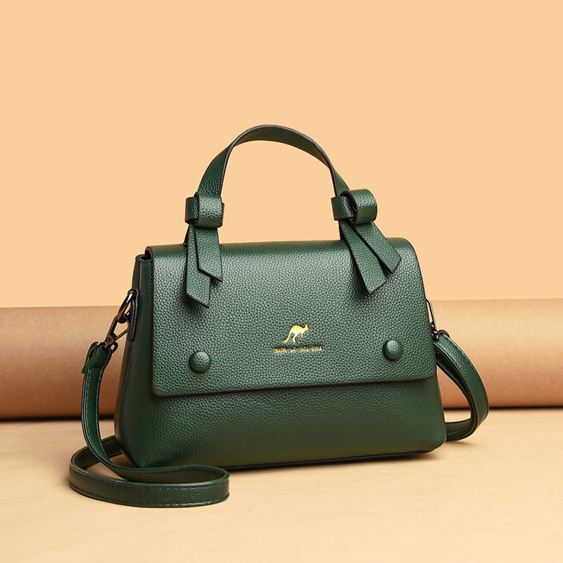Hong Kong outlet leather premium new women's bag handy texture versatile cross-body simple shoulder bag