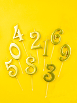 Birthday Cake Digital Candles Children Party Numbers 0-9 Cake Candles Tuhao Golden Birthday Candles