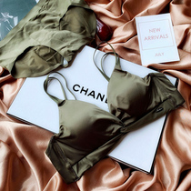 Designer bikini cross triangle cup French satin high-end comfortable sexy underwear bra set Europe and America