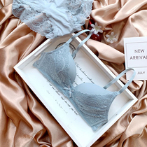 European and American new lace thin style gathering comfortable no steel ring girly underwear underwear set BC Cup sexy bra