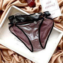 5 Colors Sexy Net Yarn Transparent Low Waist Sexy Pants Teen Cotton gear ultra-thin Triangle pants Breathable Fashion
