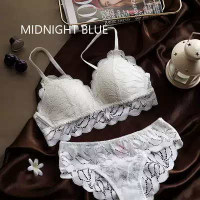 European and American sexy underwear girl without steel ring thin small chest gathering bra anti-sagging lace bra bra bra