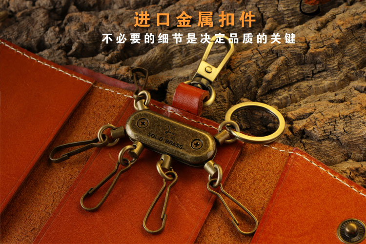 Tình yêu nghệ thuật da thủ công da nhập khẩu lớp trên cùng da hoang dã ban đầu gốc retro thẻ da gói văn học túi nam ví nam da thật
