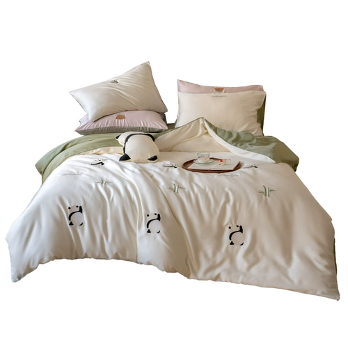 Брендовый милый комплект для принцессы, шелковая простыня, пододеяльник, 60 шт, 4 предмета, 1.8м, постельные принадлежности