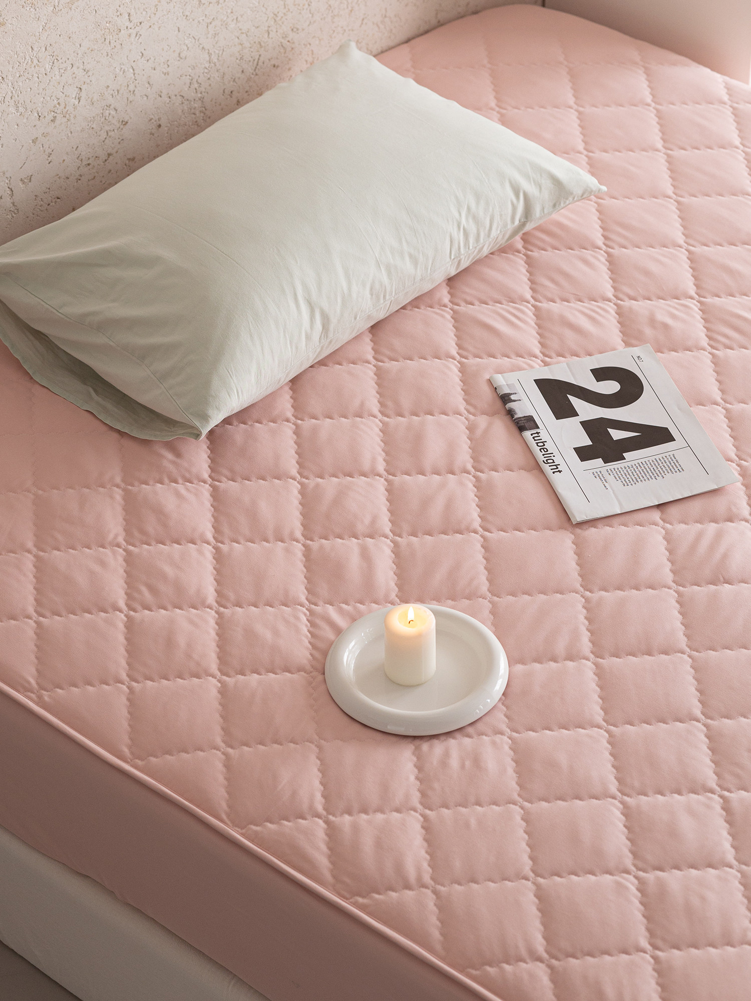 Простая натяжная простыня с хлопковым наполнителем водонепроницаемая защитная накидка с полным покрытием пылезащитный нескользящий мягкий чехол для двуспальной кровати