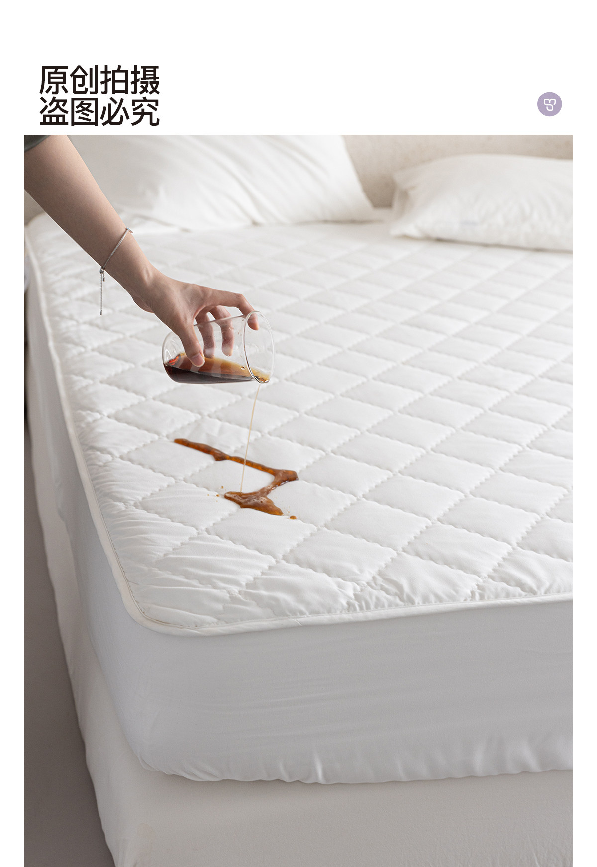 Простая натяжная простыня с хлопковым наполнителем водонепроницаемая защитная накидка с полным покрытием пылезащитный нескользящий мягкий чехол для двуспальной кровати