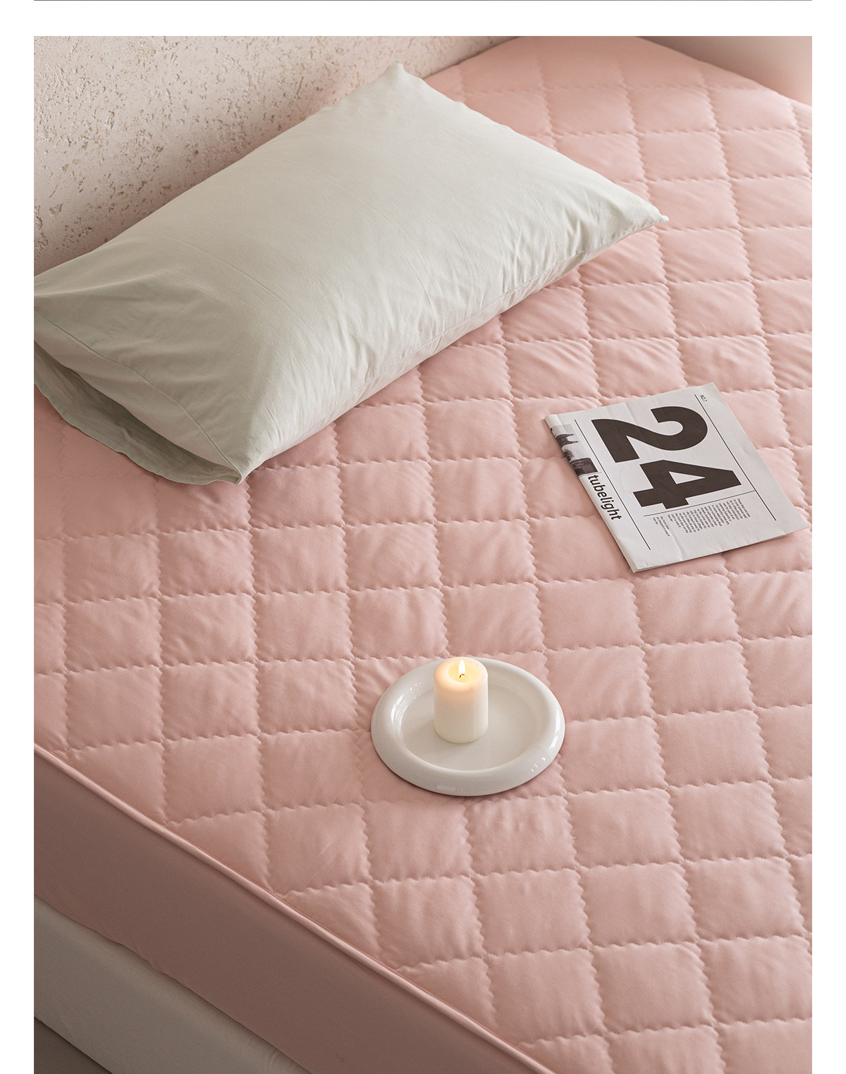 Простая натяжная простыня с хлопковым наполнителем водонепроницаемая защитная накидка с полным покрытием пылезащитный нескользящий мягкий чехол для двуспальной кровати