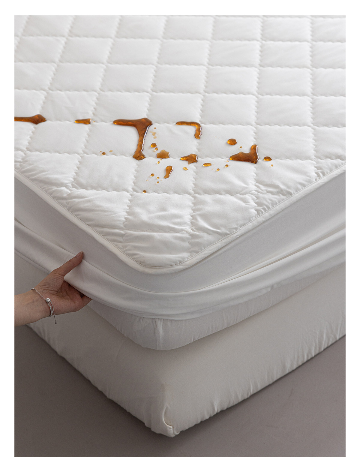 Простая натяжная простыня с хлопковым наполнителем водонепроницаемая защитная накидка с полным покрытием пылезащитный нескользящий мягкий чехол для двуспальной кровати