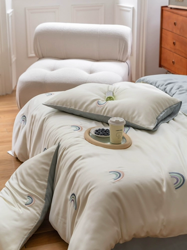 Свежий мультяшный комплект, простыня, шелковый пододеяльник, покрывало, 60 шт, 4 предмета