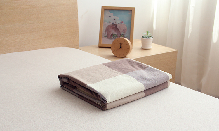 Phong cách nhật bản Phong Thủy bông quilt cover mảnh duy nhất lưới lớn 100% cotton đơn giản gió đơn đôi chăn bộ đồ giường