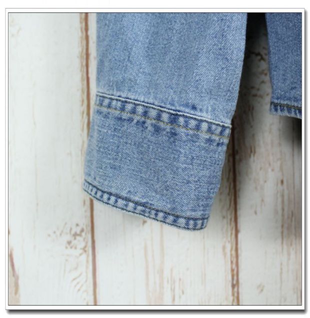 H6048 * Quần áo nam cổ điển Indonesia L * EVIS giặt vải denim xu hướng áo khoác dụng cụ giản dị - Cao bồi phong cách vintage nam