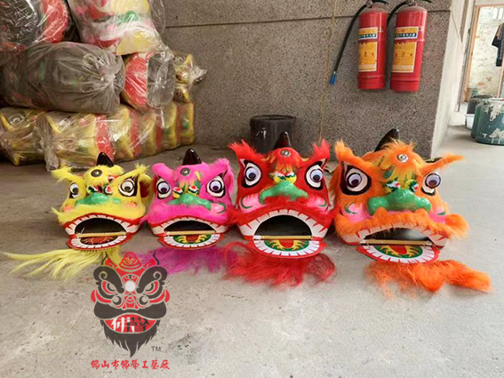 Value-added children lion dance Lion head wake lion popular jewelry China non-heritage craft gift decoration handmade toy performance 6 inches