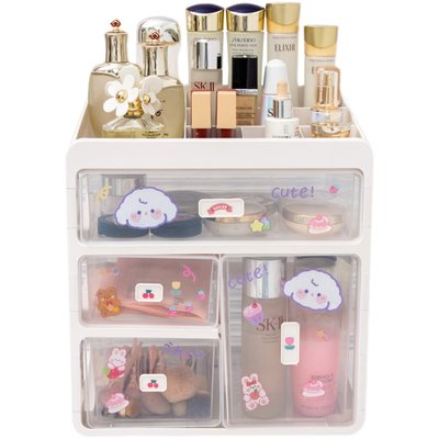 ins cosmetic storage box desktop skin care products table dormitory home student drawer dresser rack