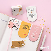 Cute magnet Bookmark clip Magnetic children Creative elementary school children with female cartoon suit cartoon Magnetic fine stationery