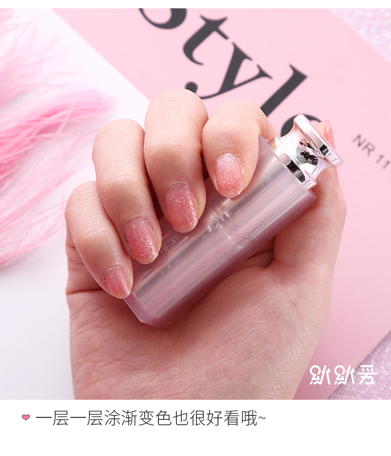 Girl Heart Fairy Net Sơn móng tay màu đỏ có thể được bóc và kéo Màu sắc không độc hại Đốt cháy Cloud Star Streaming Coke Trà đá - Sơn móng tay / Móng tay và móng chân nail hồng