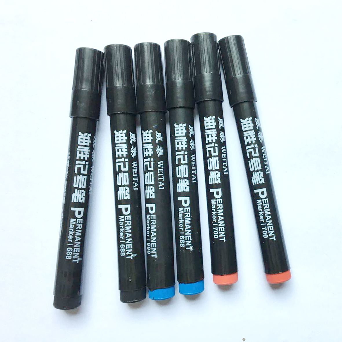 Wholesale pen Oily marker Black single-head Kiwi pen thick hook pen Express logistics marker can add ink