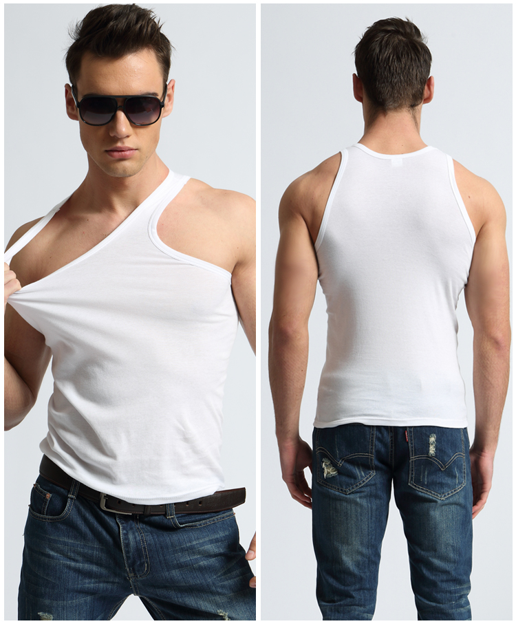 Của nam giới vest cotton Slim-loại thể thao chặt chẽ thể dục stretch đáy áo thoáng khí rào cản mùa hè thanh niên triều