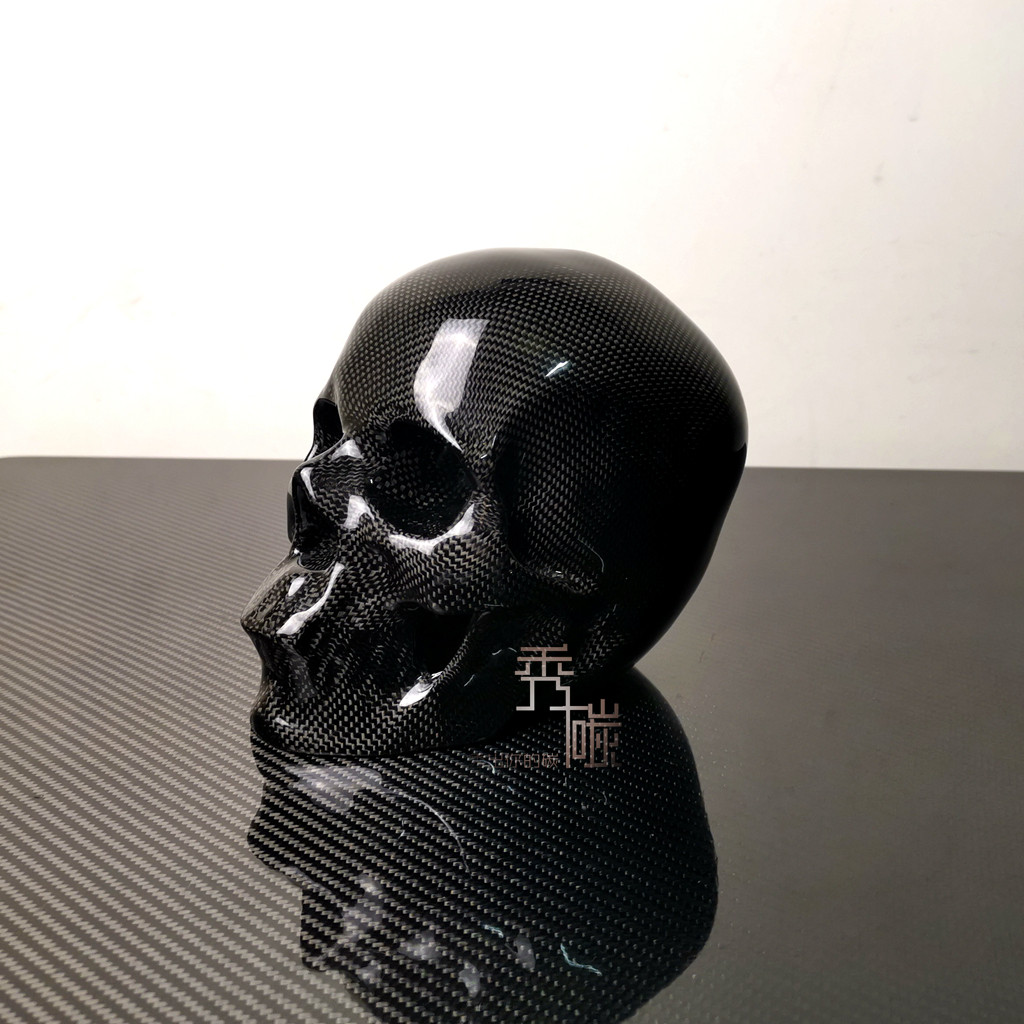 Carbon fiber Skull skull head car retrofit surrounding carbon fiber perimeter carbon fiber skull head pendulum to decorate carbon fiber-Taobao