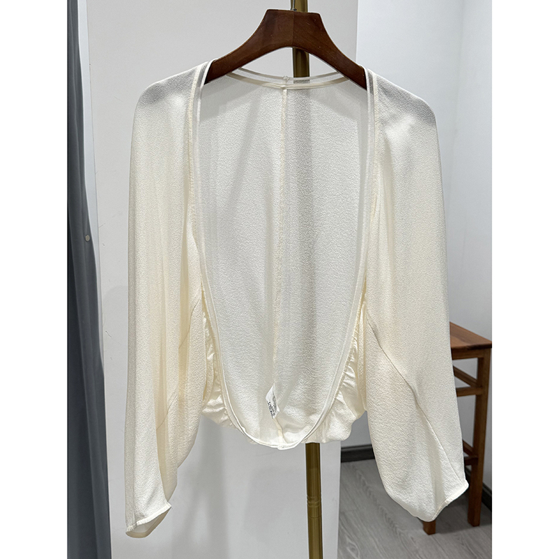 2026 New Lightweight Silk Cardigan, Simple and Elegant Long-Sleeve Shawl, Outerwear Top, 100% Mulberry Silk Versatile Piece