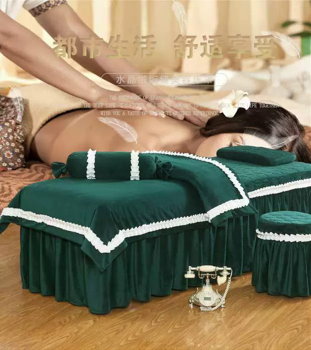 Mới siêu mềm ấm pha lê nhung rắn màu sắc đẹp cơ thể massage vật lý trị liệu chăn bao gồm bốn bộ gửi lõi