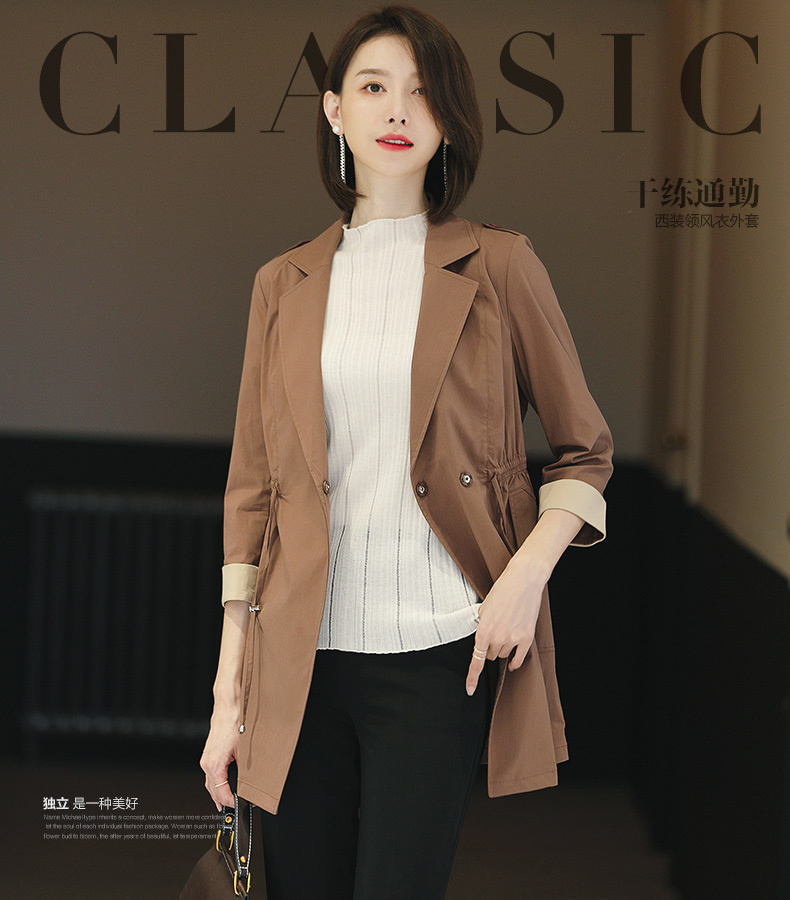 Trench pour femme      en Coton - Ref 3226334 Image 7
