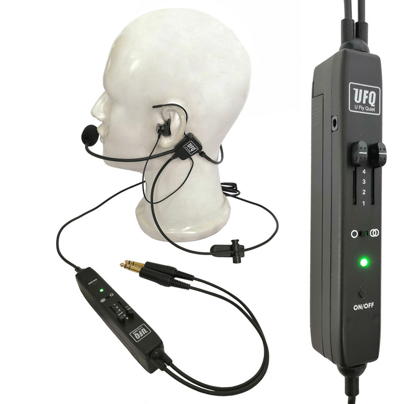 Active Noise-Cancelling In-Ear Aviator Aviation Headphones Ufq L2, Super Comfortable