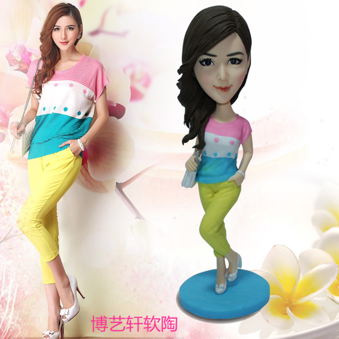 Man puppets Custom live paparazzi photos Soft Tao people occasionally Gift custom cartoon Diy wax like a doll gift