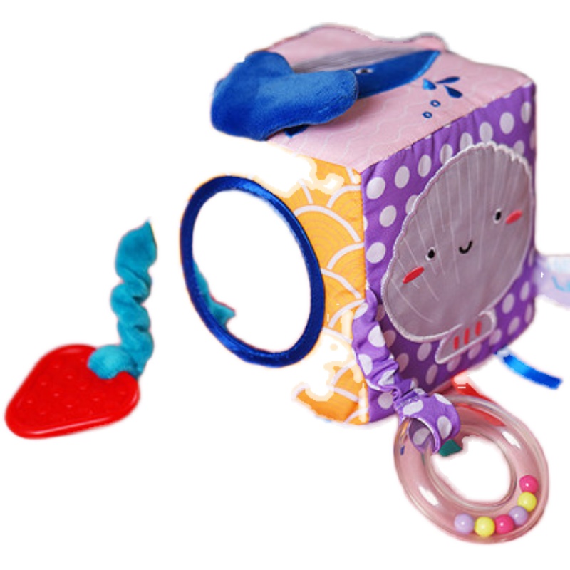 Puzzle baby plush toy rocking bell headboard Music Suzuki Ocean Sensory 6 Pasta Ball Intellectual Cognition Solid Tooth Machine Building Block Lathe Hung