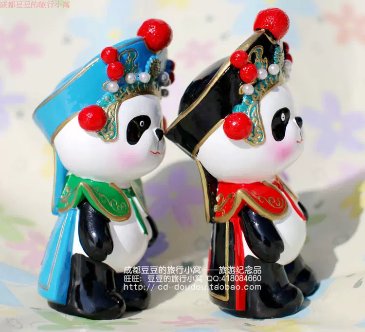 Thành Đô Oriental Craft Oriental Gongyi Opera Tứ Xuyên Opera Panda Mặt trang trí Trang trí Túi quà tặng Logo có thể in những đồ vật trang trí phòng khách