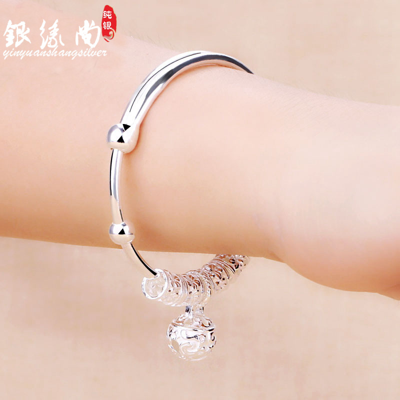 99 sterling silver bracelet female Japanese and Korean fashion palace bell Hehuan bell bracelet jewelry to send mom girlfriend birthday gift