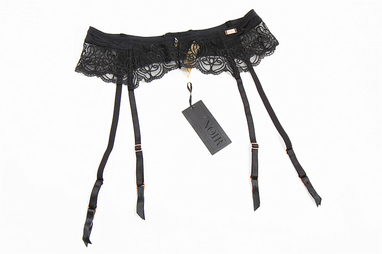 M2 kim loại khóa garter sexy ren garter dây đeo sling ren bên lưới điều chỉnh garter dây nịt bít tất phối ren nơ màu trắng
