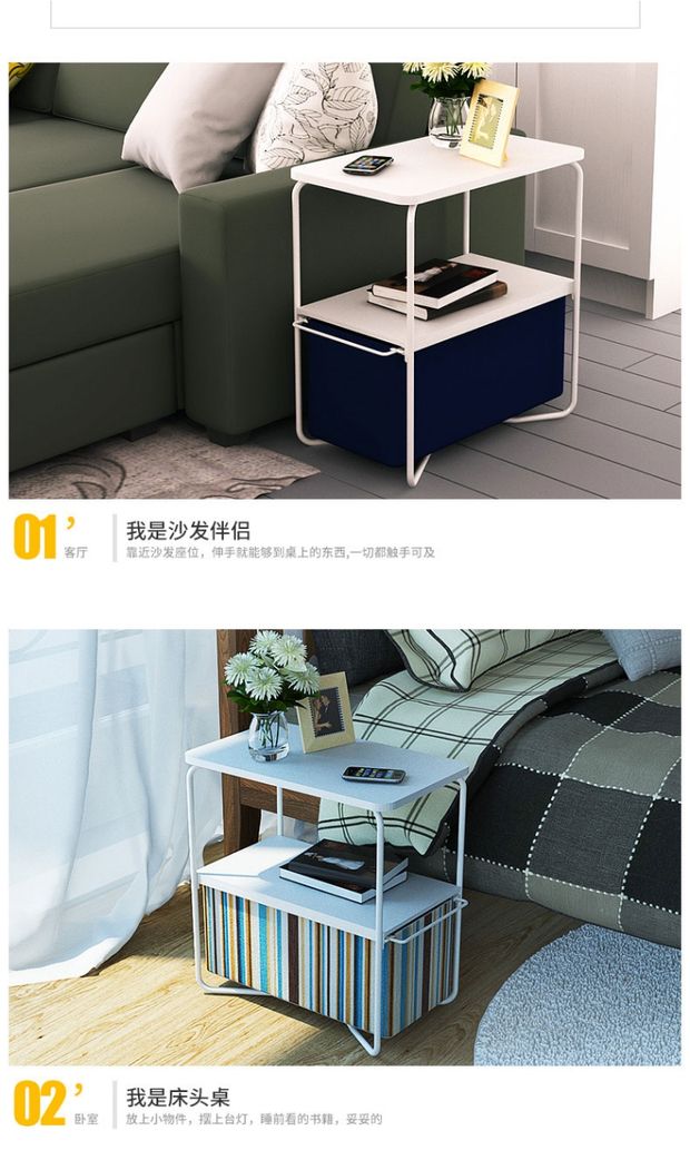 Bắc Âu nhỏ gọn tủ đầu giường hiện đại tủ nhỏ tủ lưu trữ nhỏ tủ bảng Corner đơn giản cực hẹp bàn cạnh giường ngủ - Buồng tủ nhựa cánh lùa