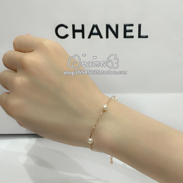 Nhật Bản và Hàn Quốc mạ vàng hồng ngọc trai 18k vòng chân nữ vòng đeo tay nữ trang sức thời trang Hàn Quốc với cùng một bộ sản phẩm mới - Vòng chân lắc chân bạc pnj
