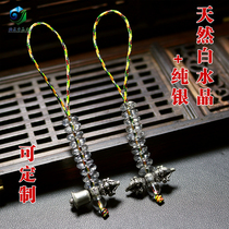 Original Natural White Crystal Buddha Pearl Counter Pure Silver Diamond Pestle Bells to Play Pearl Accessories Diy Strings Beads