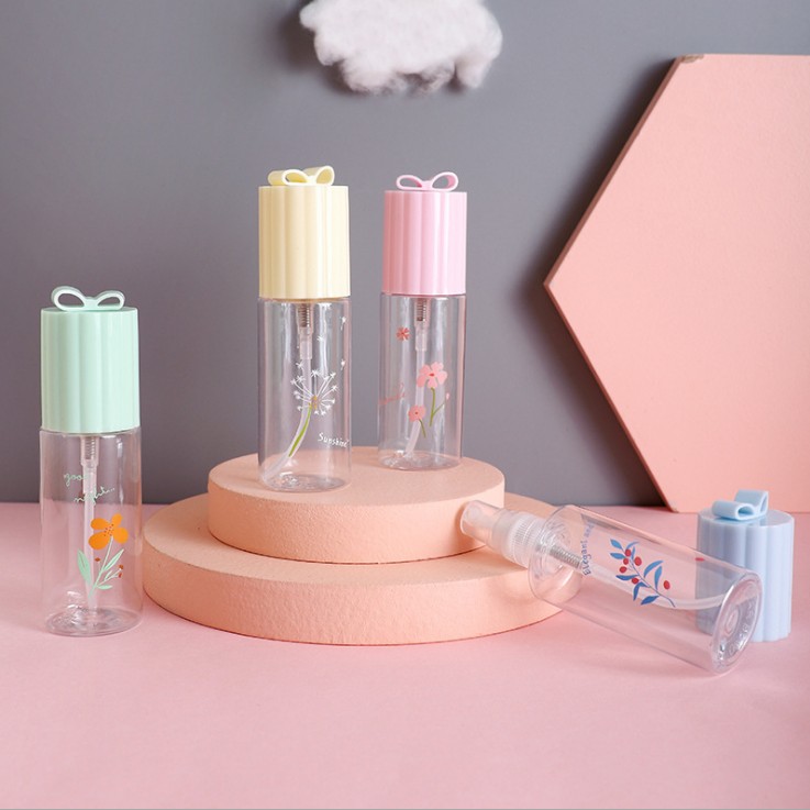Alcohol Disinfectant Spray Bottle Spray Bottle Water Spray Beauty Small Spray Pot Colorful Printed Plastic Makeup Bottle Split Bottle