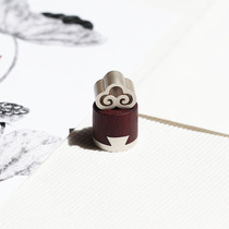 Yu Yitang silver jewelry couple pendant Sterling silver seal lettering Tanabata love keepsake Rosewood gift ornaments custom