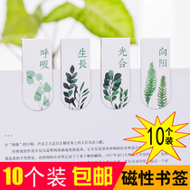 10 plant aesthetic magnets magnetic bookmarks creative hipster mini bookmarks metal bookmarks student supplies