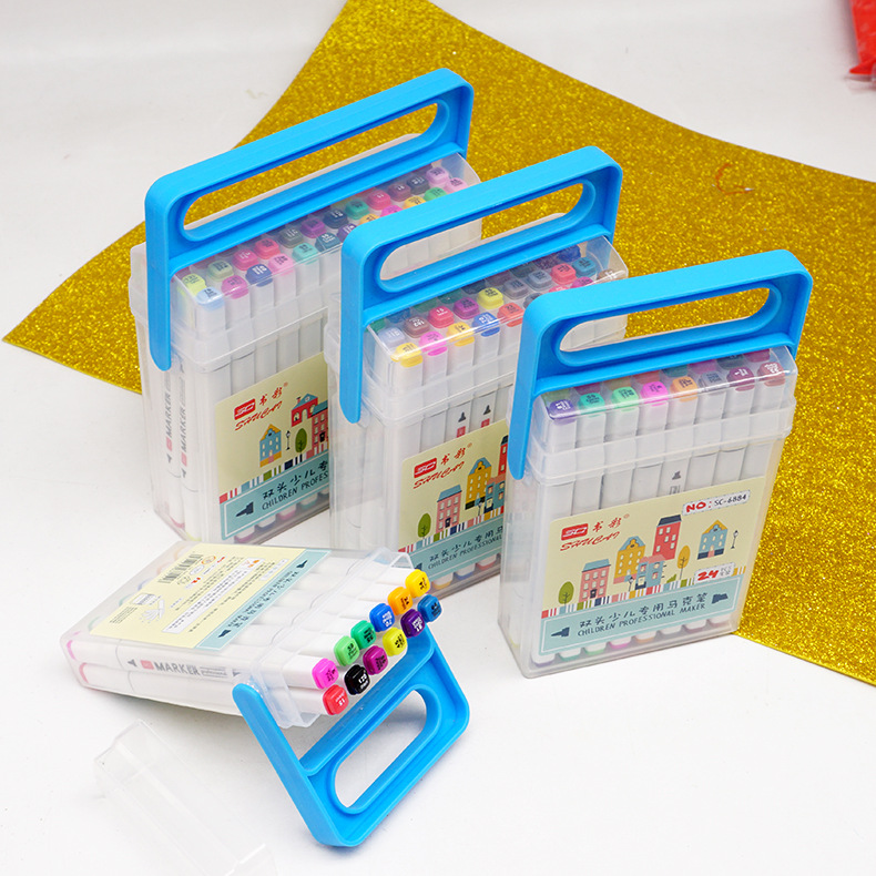 Double-headed microphone pen hand-painted design set student water color pen alcohol ink set painting color pen brush