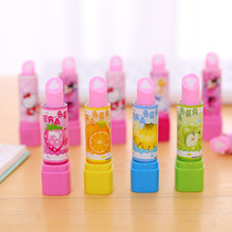 Creative children gift cartoon lipstick modeling rubber fruit Princess eraser student rubber stationery